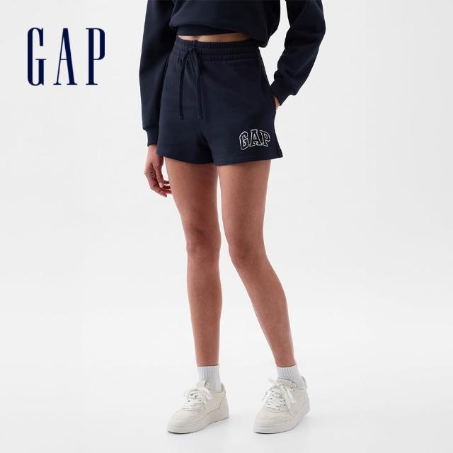 【GAP】女裝 夏季 LOGO/毛圈布寬鬆運動短褲-多款任選(870535&887729)