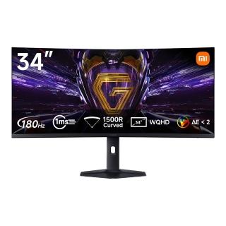 【小米】官方旗艦館 Xiaomi 電競曲面螢幕 G34WQi 2026(34型/WQHD/180Hz/1ms/VA)