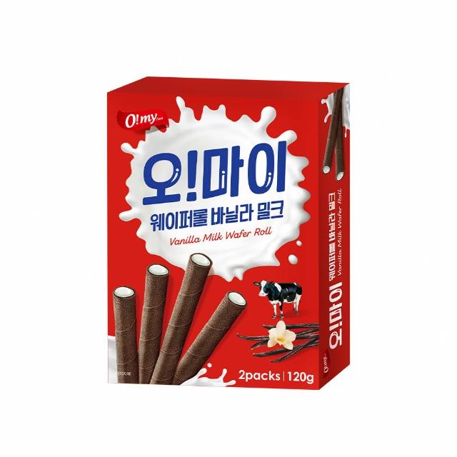 【O!MY FOOD 歐邁福】捲心酥120gX12件組 (香草牛奶/卡布奇諾)