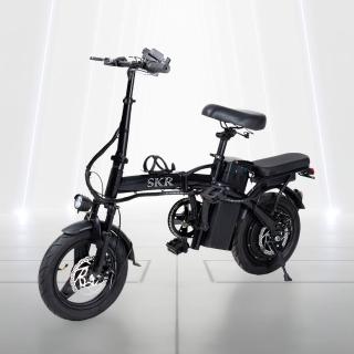 【SKR】現貨免等待！14吋免駕照安全帽牌可載人可折疊 小旋風電動輔助自行車尊爵款 電動腳踏車(電輔車
