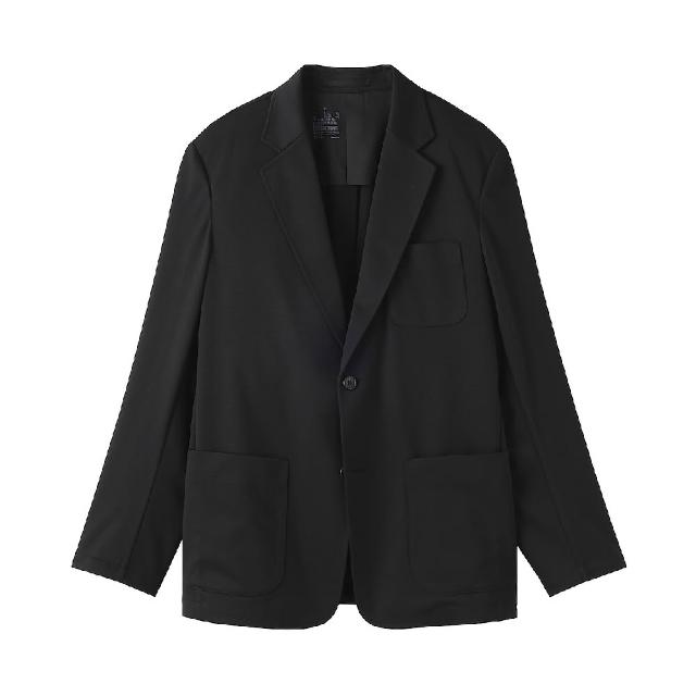 【MUJI 無印良品】男彈性針織外套(深灰/黑色/暗藍)