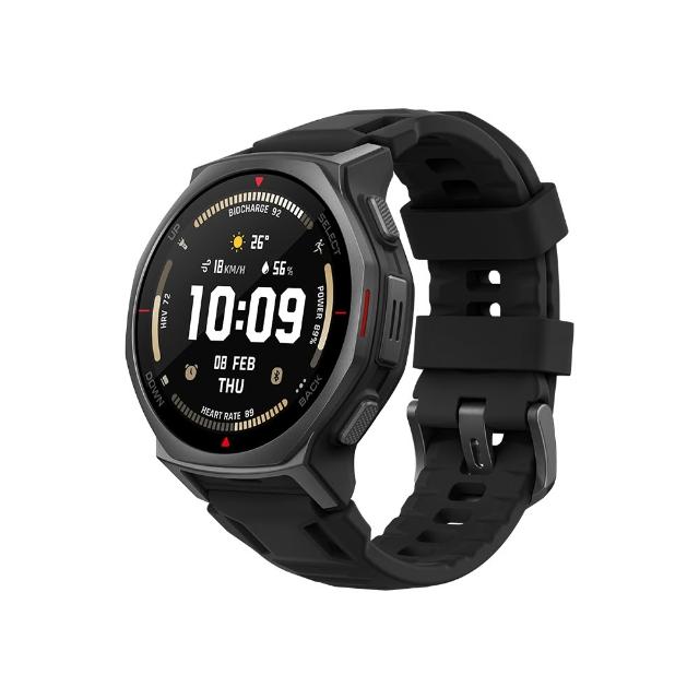 【Amazfit 華米】T-Rex 3 PRO五級鈦合金智慧手錶-鎏金黑(雙色LED手電筒/藍寶石鏡面/身體電量/3000 nits亮度