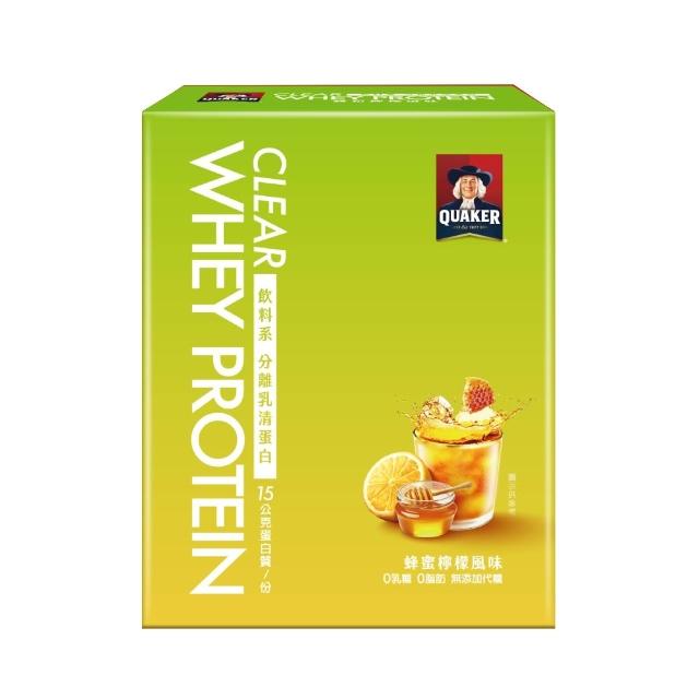 【QUAKER 桂格】飲料系分離乳清蛋白粉5入/盒-口味任選(琥珀紅萱/美式咖啡/蜂蜜檸檬/芒果優格)