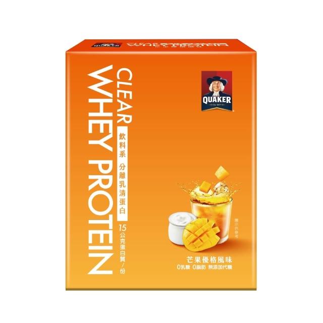 【QUAKER 桂格】飲料系分離乳清蛋白粉5入/盒-口味任選(琥珀紅萱/美式咖啡/蜂蜜檸檬/芒果優格)