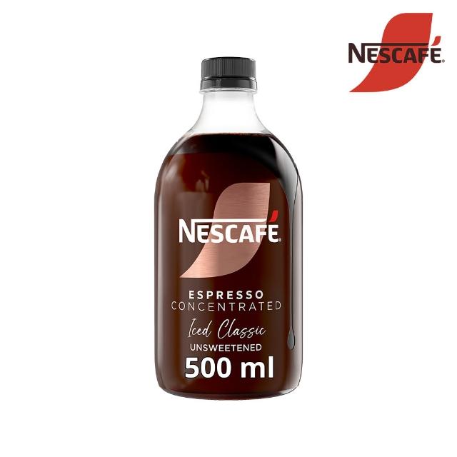 【NESCAFE 雀巢咖啡】Nescafe Espresso濃縮咖啡液 義式濃縮500mlX3罐(黑咖啡/焦糖；任選)咖啡球