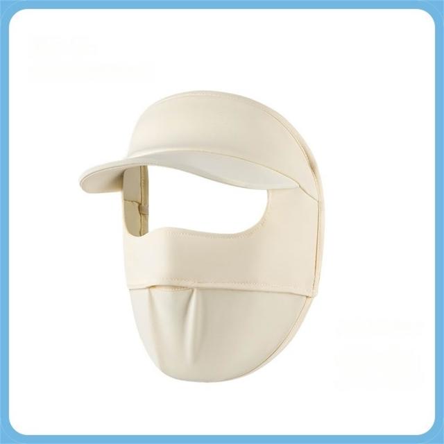 【KEDDY】女生遮陽帽-防曬面罩-透氣涼感-騎車護頸帽-臉部防曬帽子-防紫外線帽-防曬口罩-臉罩遮陽帽