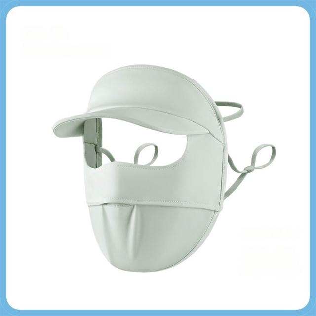 【KEDDY】女生遮陽帽-防曬面罩-透氣涼感-騎車護頸帽-臉部防曬帽子-防紫外線帽-防曬口罩-臉罩遮陽帽