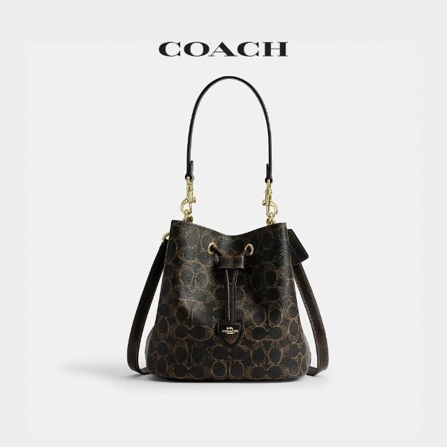 【COACH】蔻馳官方直營  ROWAN 經典 SIGNATURE /掛件裝飾水桶包 斜背包-多款任選(CDY21/CEA23)
