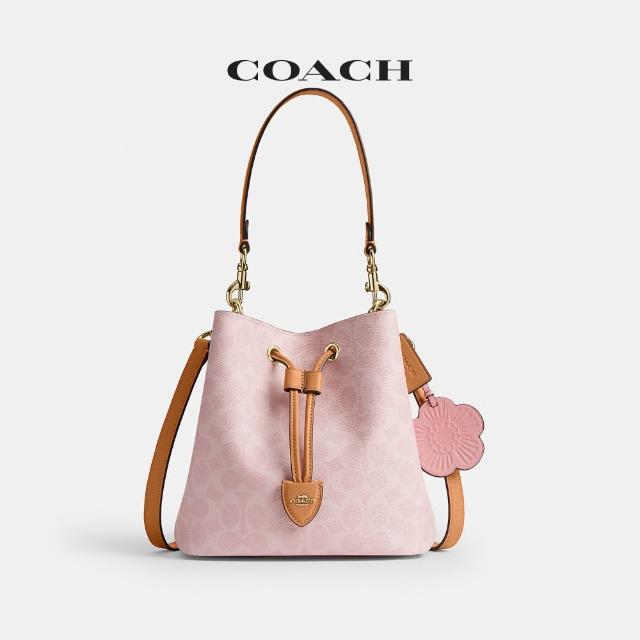 【COACH】蔻馳官方直營  ROWAN 經典 SIGNATURE /掛件裝飾水桶包 斜背包-多款任選(CDY21/CEA23)