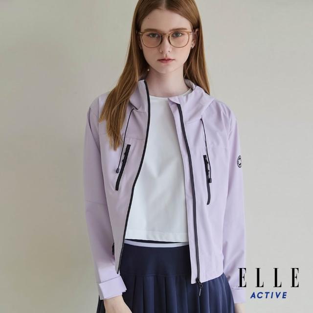 【ELLE ACTIVE】女款 機能防風防潑水連帽防曬風衣外套(多色任選)