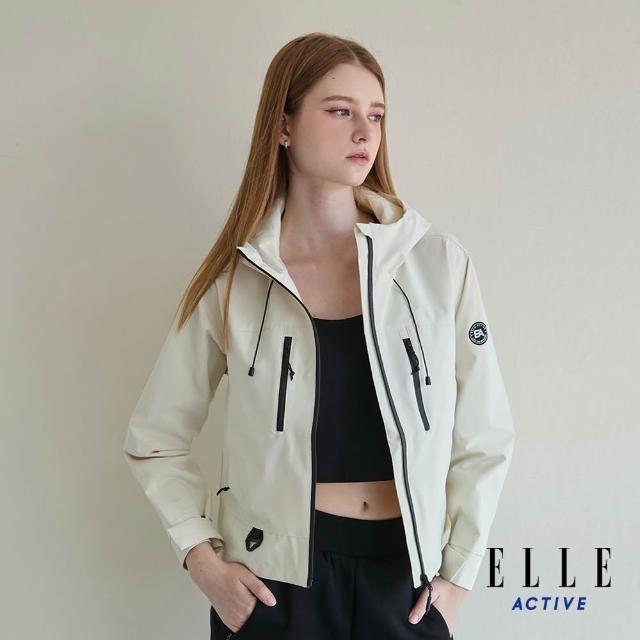 【ELLE ACTIVE】女款 機能防風防潑水連帽防曬風衣外套(多色任選)