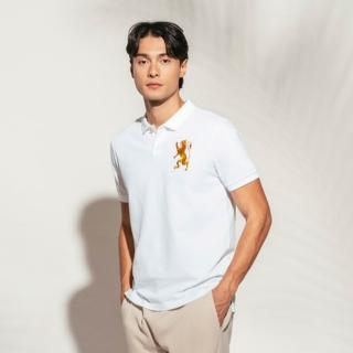 【GIORDANO 佐丹奴】男裝拼色刺繡修身短袖POLO衫(多色任選)