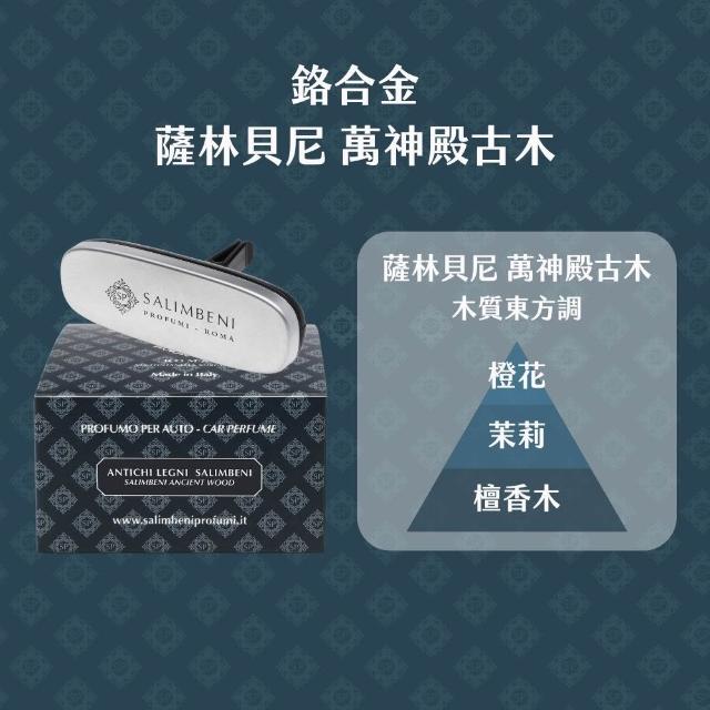 【SALIMBENI 薩林貝尼】義大利360°車用香氛夾禮盒組+補充包|父親節禮盒、汽車擴香、車用芳香