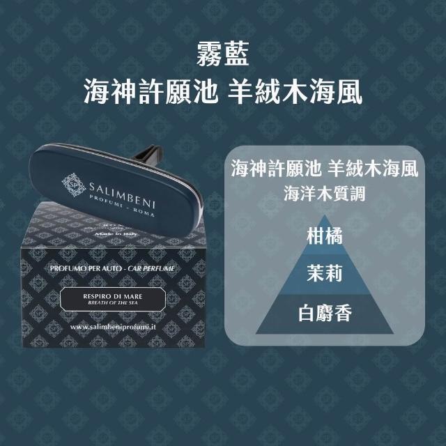 【SALIMBENI 薩林貝尼】義大利360°車用香氛夾禮盒組+補充包|父親節禮盒、汽車擴香、車用芳香