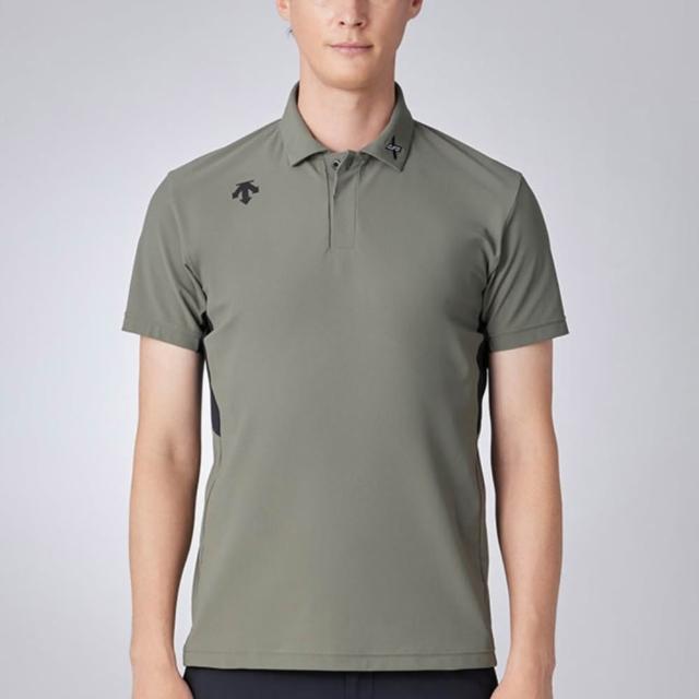 【DESCENTE】GOLF 迪桑特 男士 透氣高爾夫短袖POLO衫(黑色/卡其色)