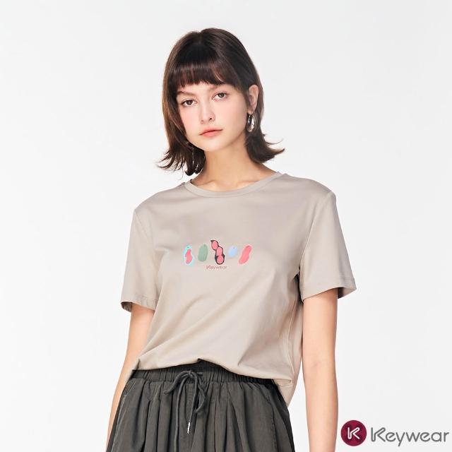 【KeyWear 奇威名品】法式/刺繡/藝術色塊短袖T恤(精選多款)