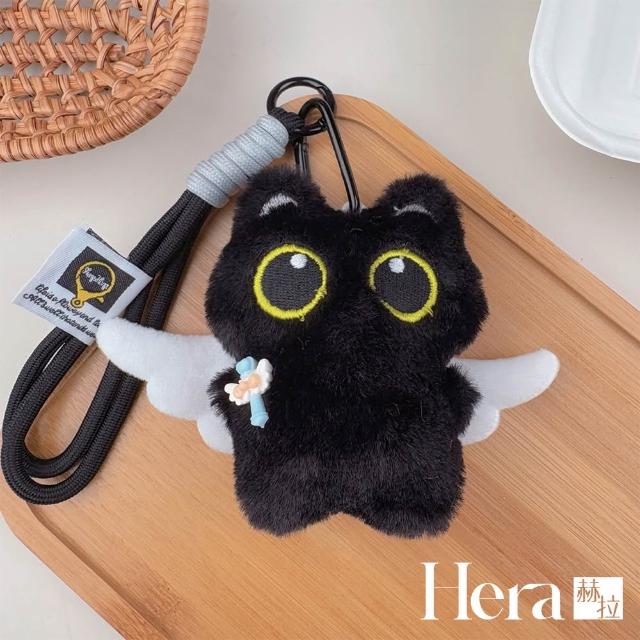 【HERA 赫拉】可愛小黑貓玩偶毛絨鑰匙圈包包掛飾 H115031806 (可愛 小黑貓 玩偶 毛絨 鑰匙圈 包包掛飾)
