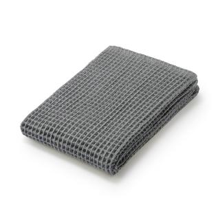 【MUJI 無印良品】鬆餅紋浴巾(柔白/綠色/墨灰)