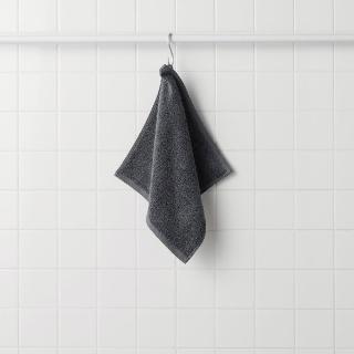 【MUJI 無印良品】棉圈絨雙線織手巾/可吊掛(灰色/柔白/粉米/綠色/墨灰)