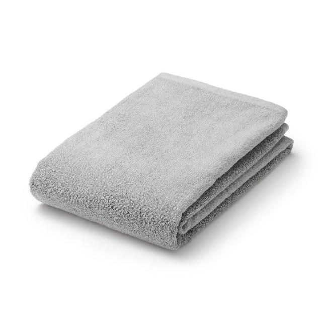 【MUJI 無印良品】棉圈絨雙線織手巾/可吊掛(灰色/柔白/粉米/綠色/墨灰)