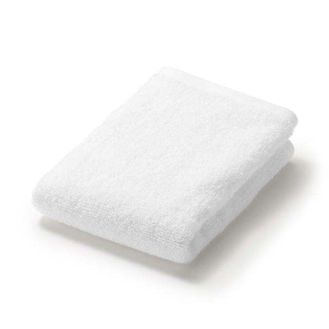 【MUJI 無印良品】棉圈絨雙線織手巾/可吊掛(灰色/柔白/粉米/綠色/墨灰)