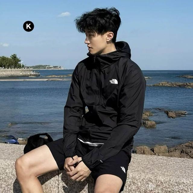 【The North Face】中性款透氣防潑水抗UV機能連帽薄外套(多款任選)