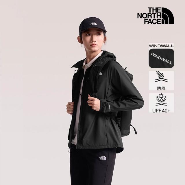 【The North Face】中性款透氣防潑水抗UV機能連帽薄外套(多款任選)