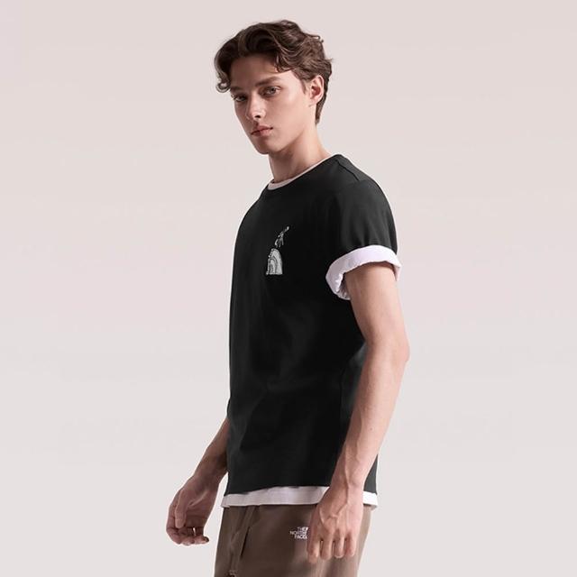 【The North Face】男女款純棉手繪印花短袖T恤 (多色可選)