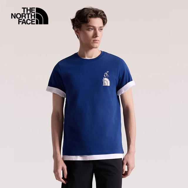 【The North Face】男女款純棉手繪印花短袖T恤 (多色可選)