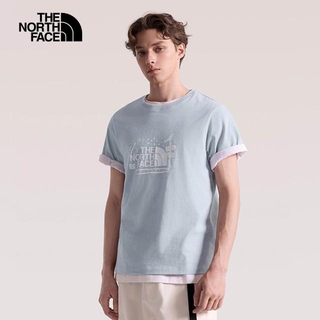 【The North Face】男女款純棉手繪印花短袖T恤 (多色可選)