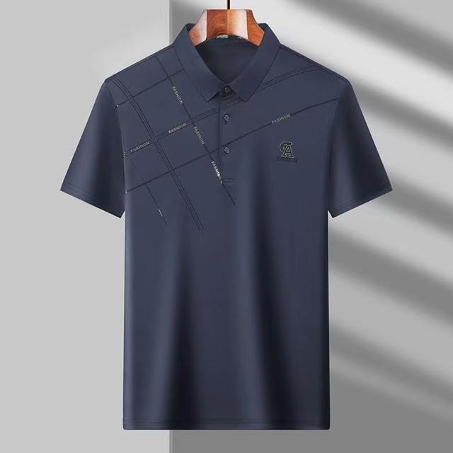 【巴黎精品】買一送一 多款快速出貨 POLO衫男短袖上衣內含真絲高彈力男裝(高爾夫球衫排汗a1ff52)