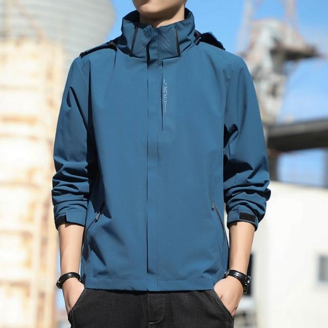 【巴黎精品】現貨限搶 衝鋒衣連帽可拆防風夾克(春秋薄款防風防水透氣男女款衝鋒外套15色b1a21)