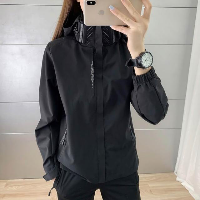 【巴黎精品】現貨限搶 衝鋒衣連帽可拆防風夾克(春秋薄款防風防水透氣男女款衝鋒外套15色b1a21)