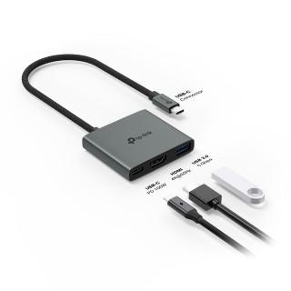 【TP-Link】UH3020C Type-C 3合1多功能轉接器 3埠HUB集線器 HDMI USB3.0 PD快充