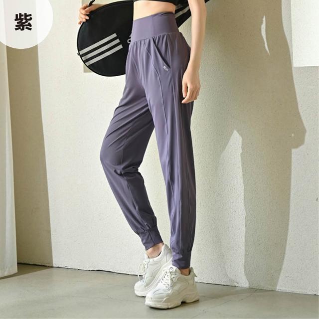 【NEW FORCE】高腰冰感顯瘦女運動瑜珈褲-4色可選(瑜珈褲/女運動褲/機能褲/慢跑褲/涼感褲/彈力褲)