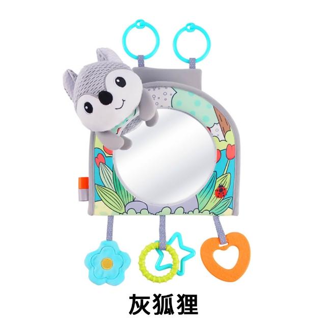 【Kori Deer 可莉鹿】小動物嬰兒車用後視鏡 安撫吊掛玩具(寶寶後照鏡搖鈴玩具嬰兒床掛飾)
