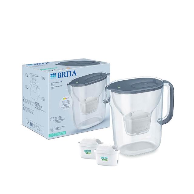 【BRITA】官方直營 純淨濾水壺XL+MXPRO全效型1入+MXPRO去水垢4入(共1壺6芯)