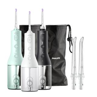 【Philips 飛利浦】HX3826 Sonicare攜帶型電動沖牙機 (X型水流/附兩入噴嘴/洗牙機/三色任選/官方直營)