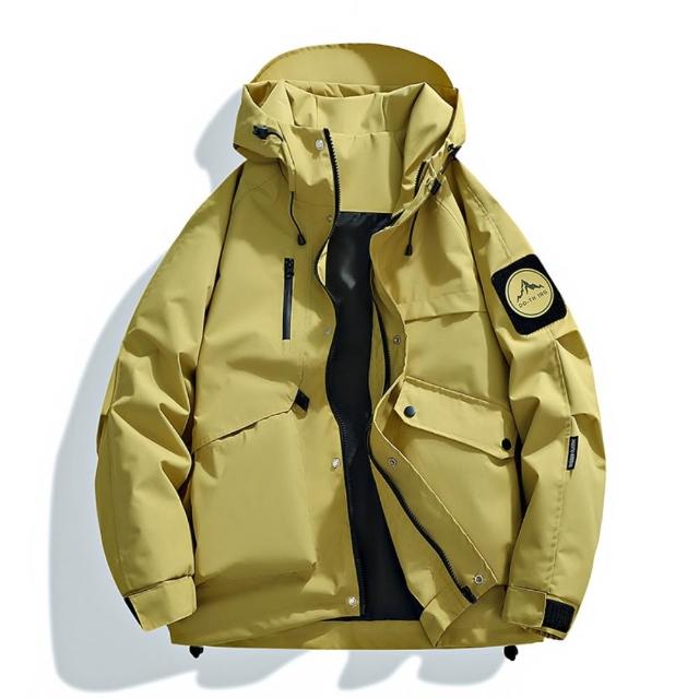 【巴黎精品】現貨限搶 衝鋒衣工裝連帽夾克(春秋薄款機能防風防水透氣衝鋒男外套9色b1a34)