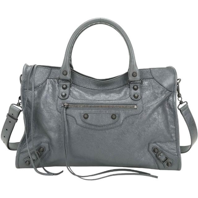 【Balenciaga 巴黎世家】中款 Le City Arena Storico揉製羊皮手提 斜背機車包(多款可選)(肩背 法國精品)