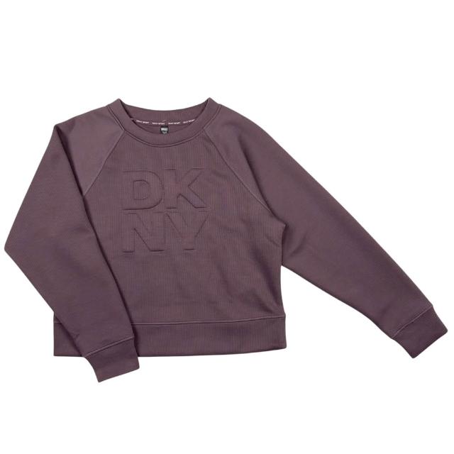 【DKNY】三色 立體大標 DKNY 女款 長T 寬短版型 落肩 彈性 長袖 T恤 縮口 無刷毛 @1796