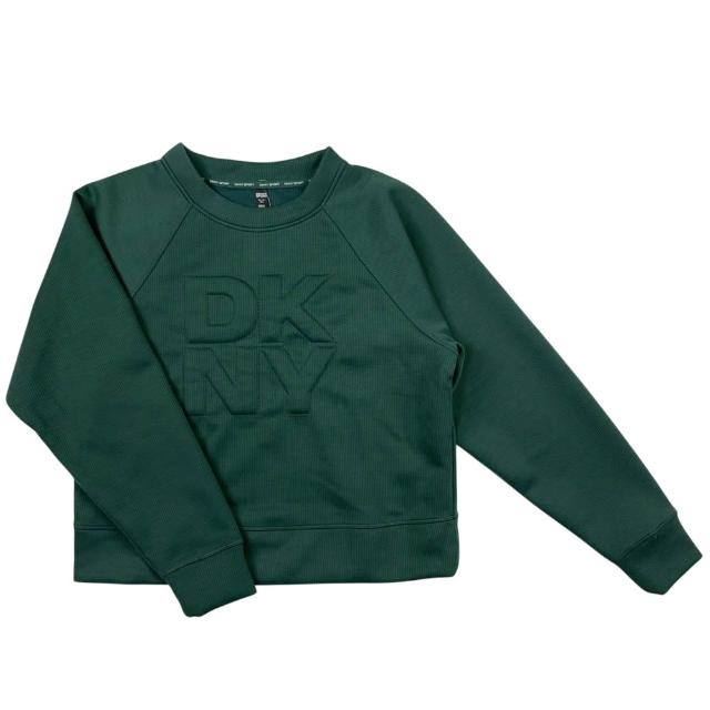 【DKNY】三色 立體大標 DKNY 女款 長T 寬短版型 落肩 彈性 長袖 T恤 縮口 無刷毛 @1796
