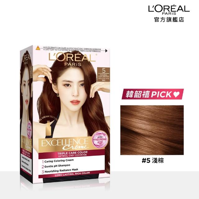 【L’OREAL Paris 巴黎萊雅】優媚霜三重護髮染髮霜-韓韶禧PICK/沙龍級染護