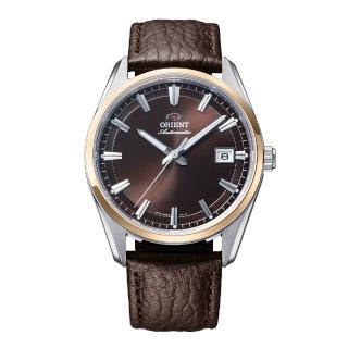 【ORIENT 東方錶】ORIENT 東方錶 DATE系列 經典機械錶 皮帶款 RA-AC0R03Y 咖啡色 - 38.5mm(RA-AC0R03Y)