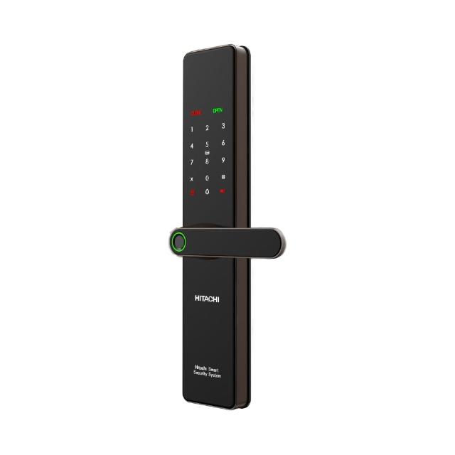 【HITACHI 日立】誠系列 全自動推拉式指紋電子鎖/門鎖 (含基本安裝/指紋/卡片/密碼/鑰匙/app)HIT-FP30-T