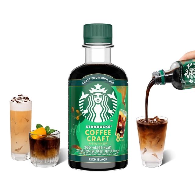 【STARBUCKS 星巴克】--VIP限定--COFFEE CRAFT咖啡濃縮液260ML4瓶 (無糖/經典焦糖)