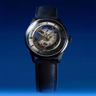 【TISSOT 天梭】鏤空版80小時動力 杜魯爾系列機械錶 生日禮 送禮(T139.836.36.441.00/T1398363644100)