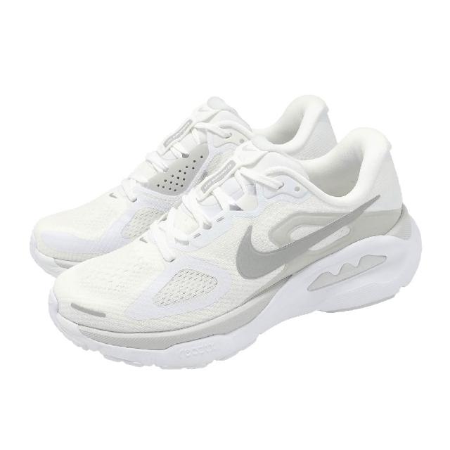 【NIKE 耐吉】慢跑鞋 Wmns Structure Plus 女鞋 白 銀 緩震 支撐 HQ3049-100