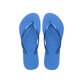 【havaianas 哈瓦仕】拖鞋 女鞋 夾腳拖 細帶 素色 Slim 皇家藍 4000030-3504W (哈瓦士)