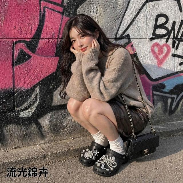 【HaNA 梨花】2026新款洞洞鞋花扣｜鳶尾花蝴蝶珍珠寶石串珠鞋扣套組 Crocs鞋配飾鞋花裝飾